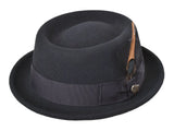 Wool Felt Classic Hat Pork Pie Stingy - Bigalli Hats USA - Flyclothing LLC