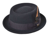 Wool Felt Classic Hat Pork Pie Stingy - Bigalli Hats USA - Flyclothing LLC