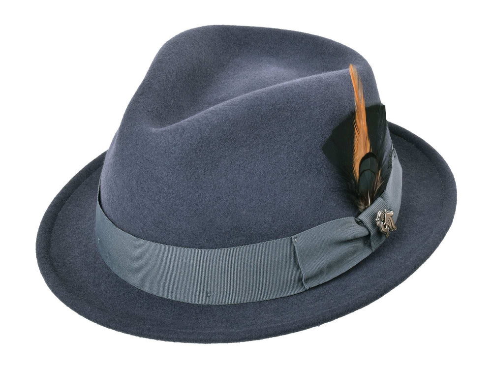 Wool Felt Fedora Hat Classic Roma Stingy - Bigalli Hats USA - Flyclothing LLC