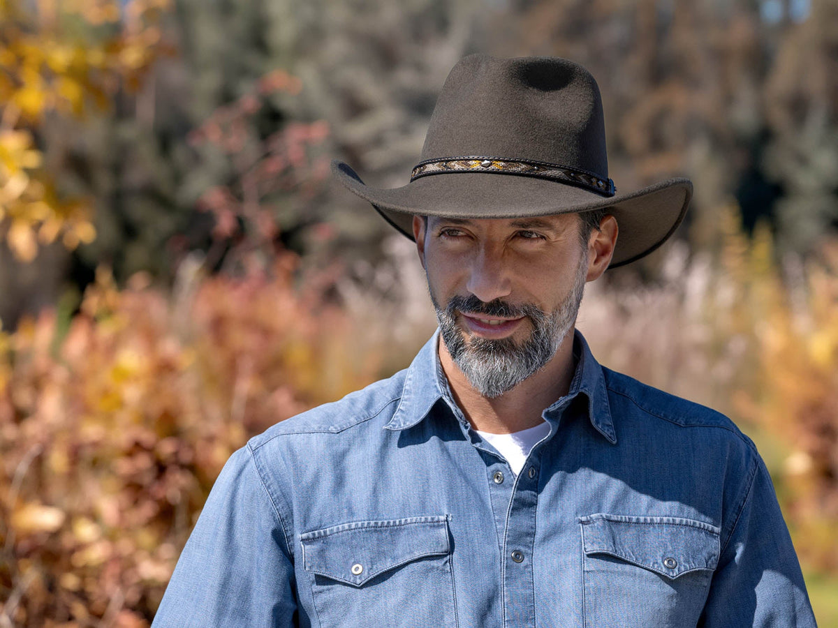 Coltrane Wool Felt Fedora. Wide Brim - Bigalli Hats USA - Flyclothing LLC