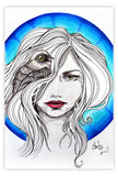 Black Market Art Company Bird Brain Girl Print