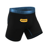The Black Hole | Black and Blue Ball Hammock® Pouch Underwear With Fly - Shinesty - Flyclothing LLC