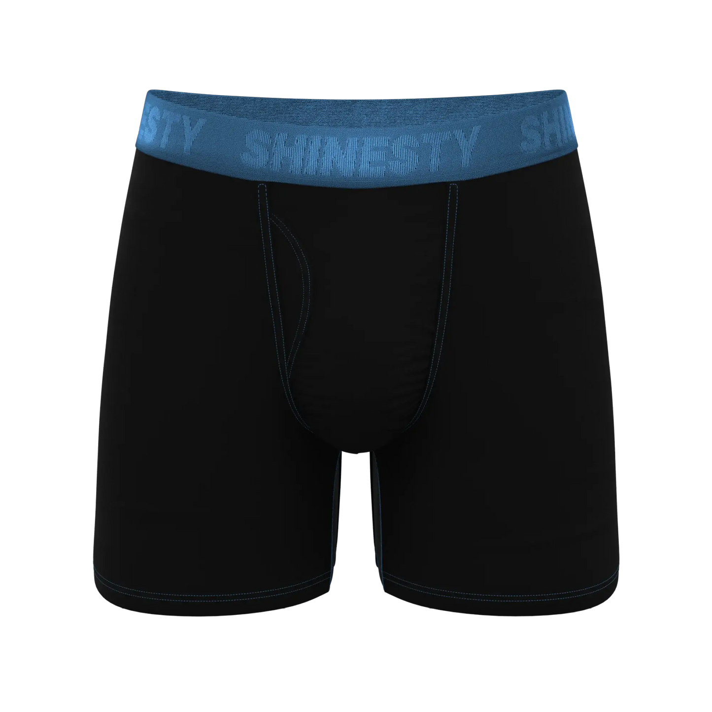 The Black Hole | Black and Blue Ball Hammock® Pouch Underwear With Fly - Shinesty - Flyclothing LLC