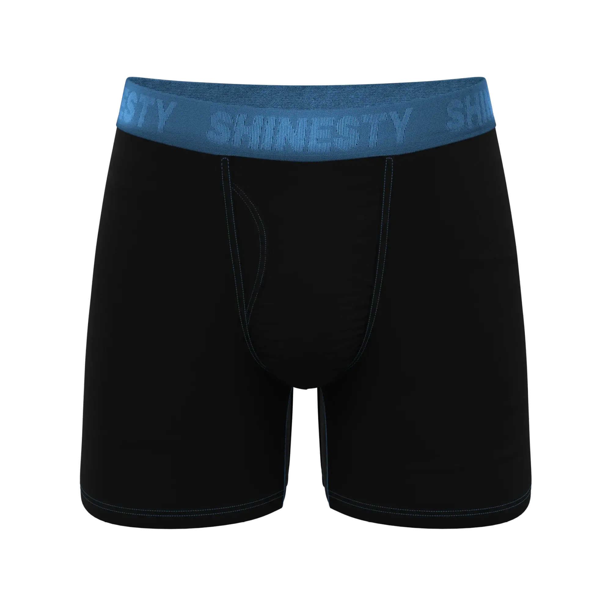 The Black Hole | Black and Blue Ball Hammock® Pouch Underwear With Fly - Shinesty - Flyclothing LLC