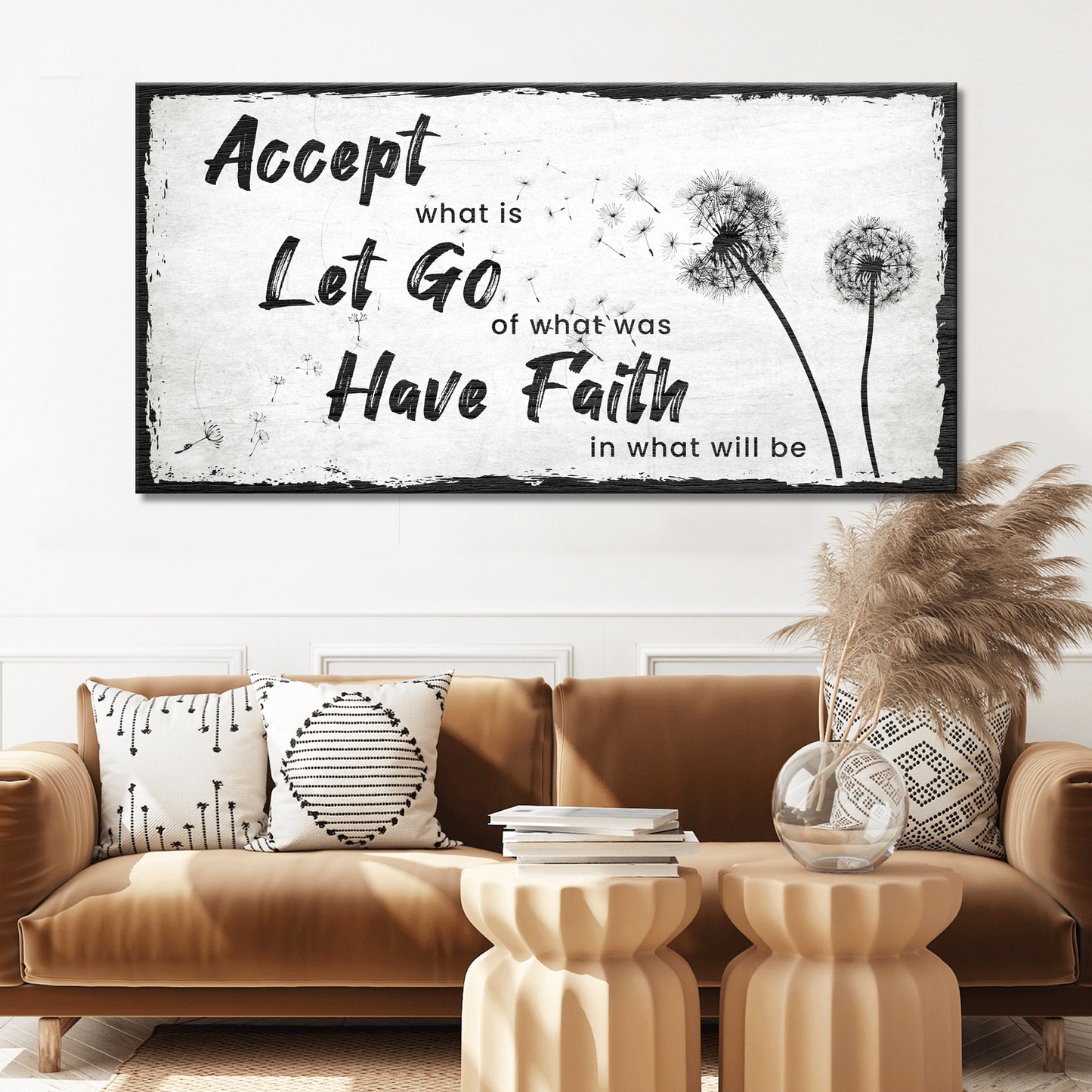Accept, Let Go, Have Faith Sign - Tailored Canvases - Flyclothing LLC