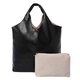 2PCS Reversible Metallic Tote and Pouch Bags - Madeline Love - Flyclothing LLC