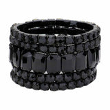 5Pcs Rectangle Round Stone Stretch Multi Layered Bracelets - Madeline Love - Flyclothing LLC