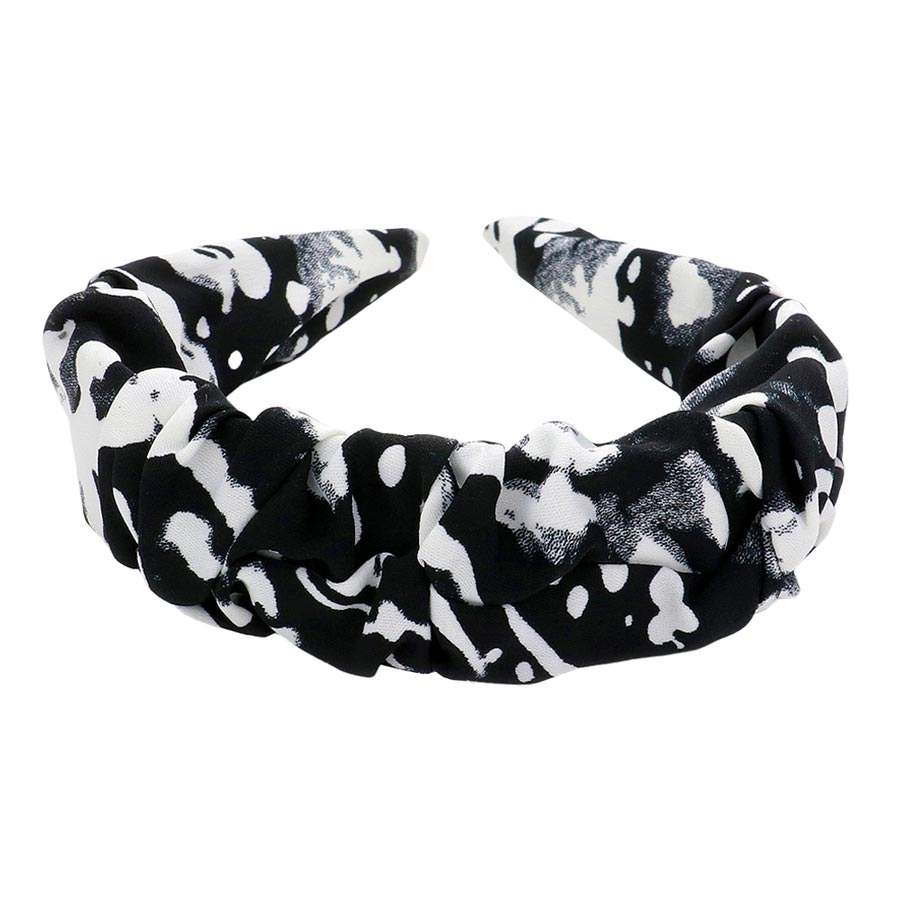 Abstract Patterned Pleated Headband - Madeline Love - Flyclothing LLC