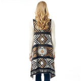 Aztec Pattern Vest With Button - Madeline Love - Flyclothing LLC