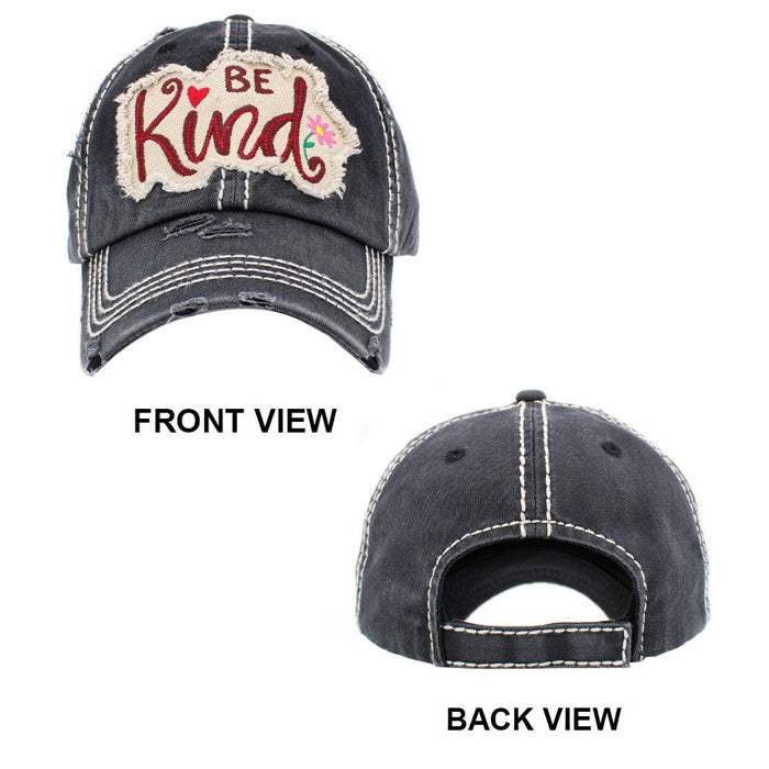 BE Kind Message Vintage Baseball Cap - Madeline Love - Flyclothing LLC