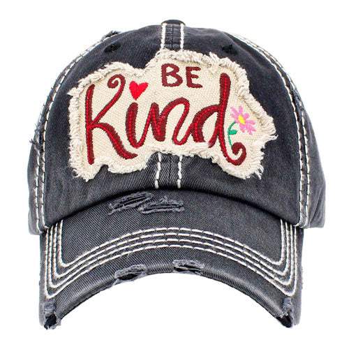 BE Kind Message Vintage Baseball Cap - Madeline Love - Flyclothing LLC