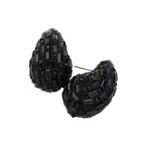 Baguette Stone Embellished Teardrop Earrings - Madeline Love - Flyclothing LLC