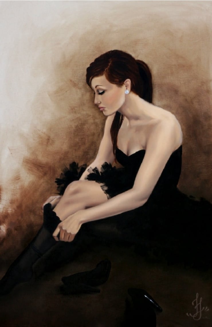 Black Market Art Company Black Ballerina Print