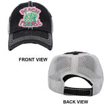 Beach Please Message Mesh Back Vintage Baseball Cap