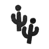 Beaded Cactus Drop Dangle Earrings - Madeline Love - Flyclothing LLC
