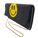 Beaded Smile Clutch Crossbody Bag - Madeline Love - Flyclothing LLC