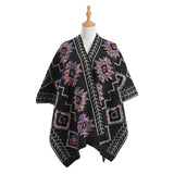 Beautiful Boho Patterned Front Pockets Poncho - Madeline Love - Flyclothing LLC
