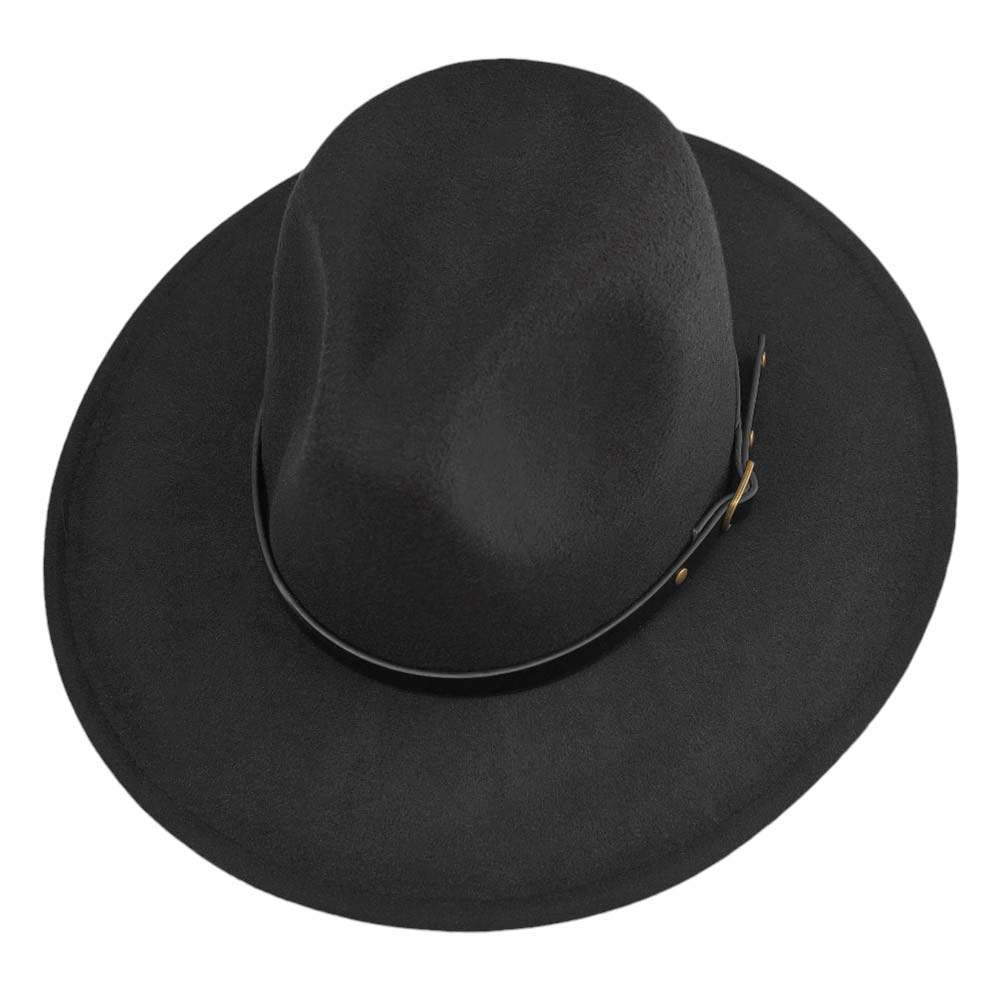 Belt Band Pointed Fedora Hat - Madeline Love - Flyclothing LLC