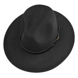 Belt Band Pointed Fedora Hat - Madeline Love - Flyclothing LLC