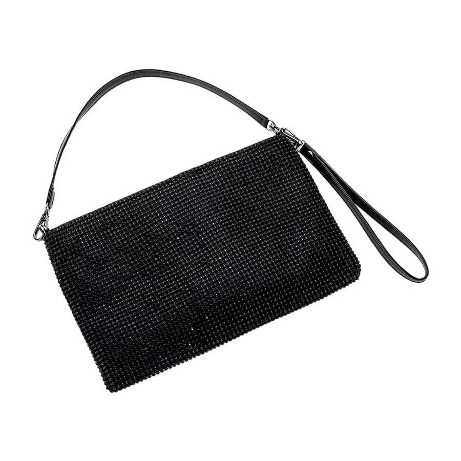 Bling Flat Clutch Crossbody Bag - Madeline Love - Flyclothing LLC