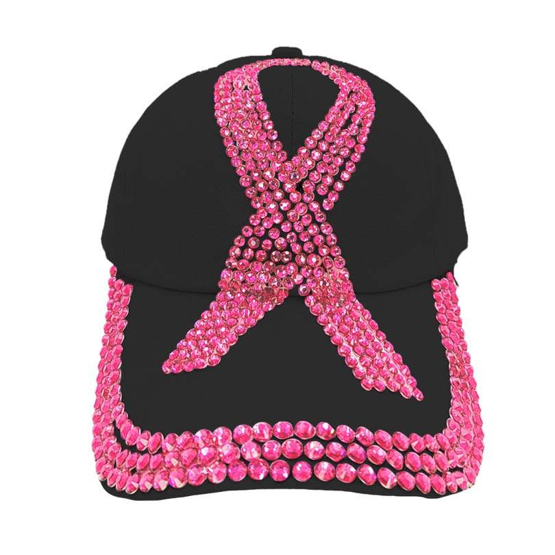 Bling Pink Ribbon Baseball Cap - Madeline Love - Flyclothing LLC