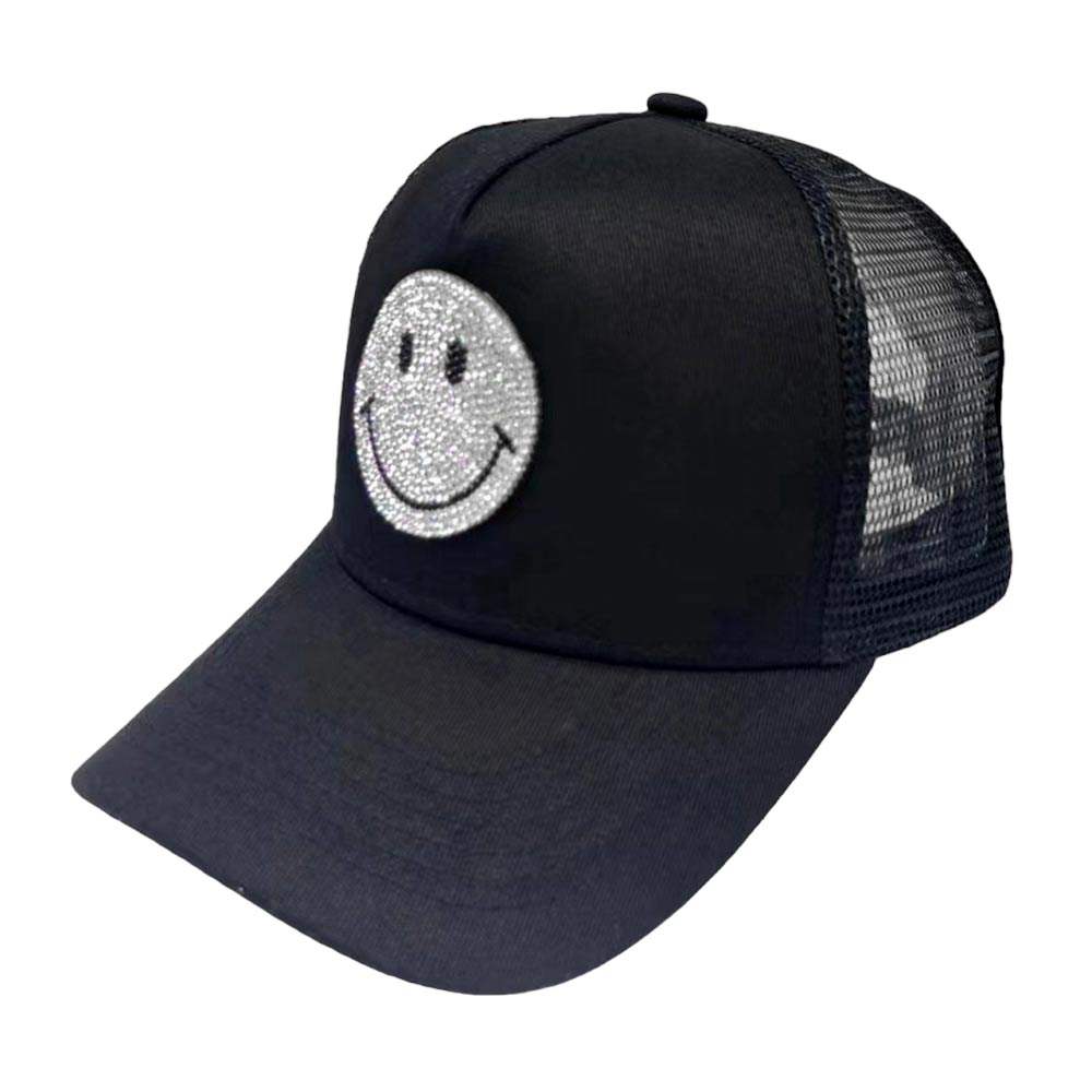 Bling Smile Accented Mesh Back Baseball Cap - Madeline Love - Flyclothing LLC
