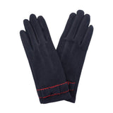 Bow Pointed Faux Suede Smart Touch Gloves - Madeline Love - Flyclothing LLC