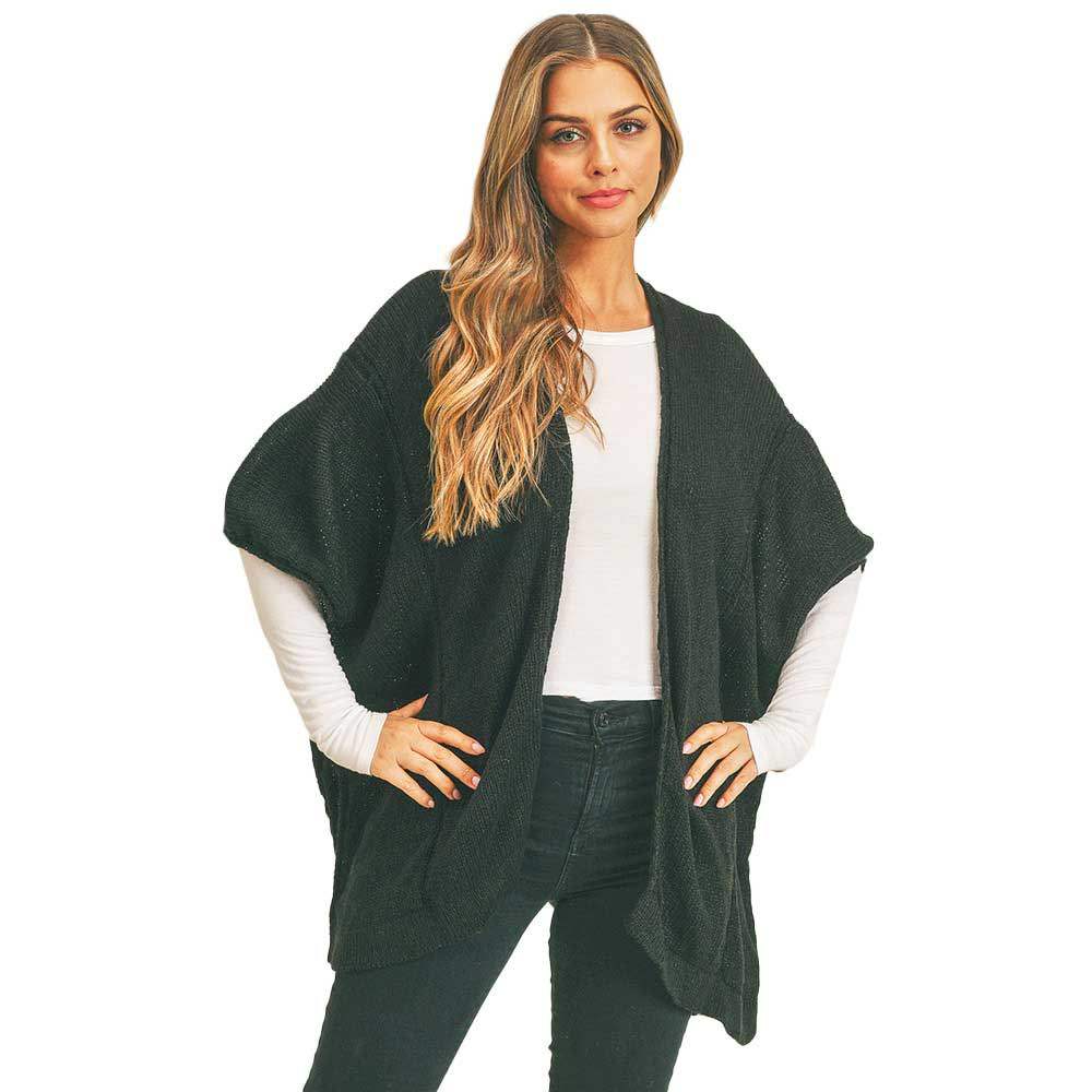 Braided Trim Lined Kimono Poncho Ruana - Madeline Love - Flyclothing LLC