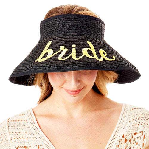 Bride Message Roll Up Foldable Visor Sun Hat - Madeline Love - Flyclothing LLC