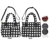 Buffalo Check Puffer Tote Bag - Madeline Love - Flyclothing LLC