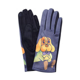 Cartoon Puppy Printed Smart Touch Gloves - Madeline Love - Flyclothing LLC