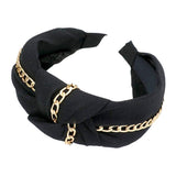 Chain Trim Knot Headband - Madeline Love - Flyclothing LLC