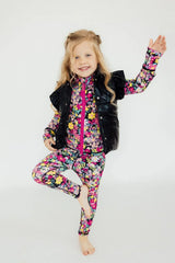 Black Checker Puffer Vest - Mila & Rose ® - Flyclothing LLC