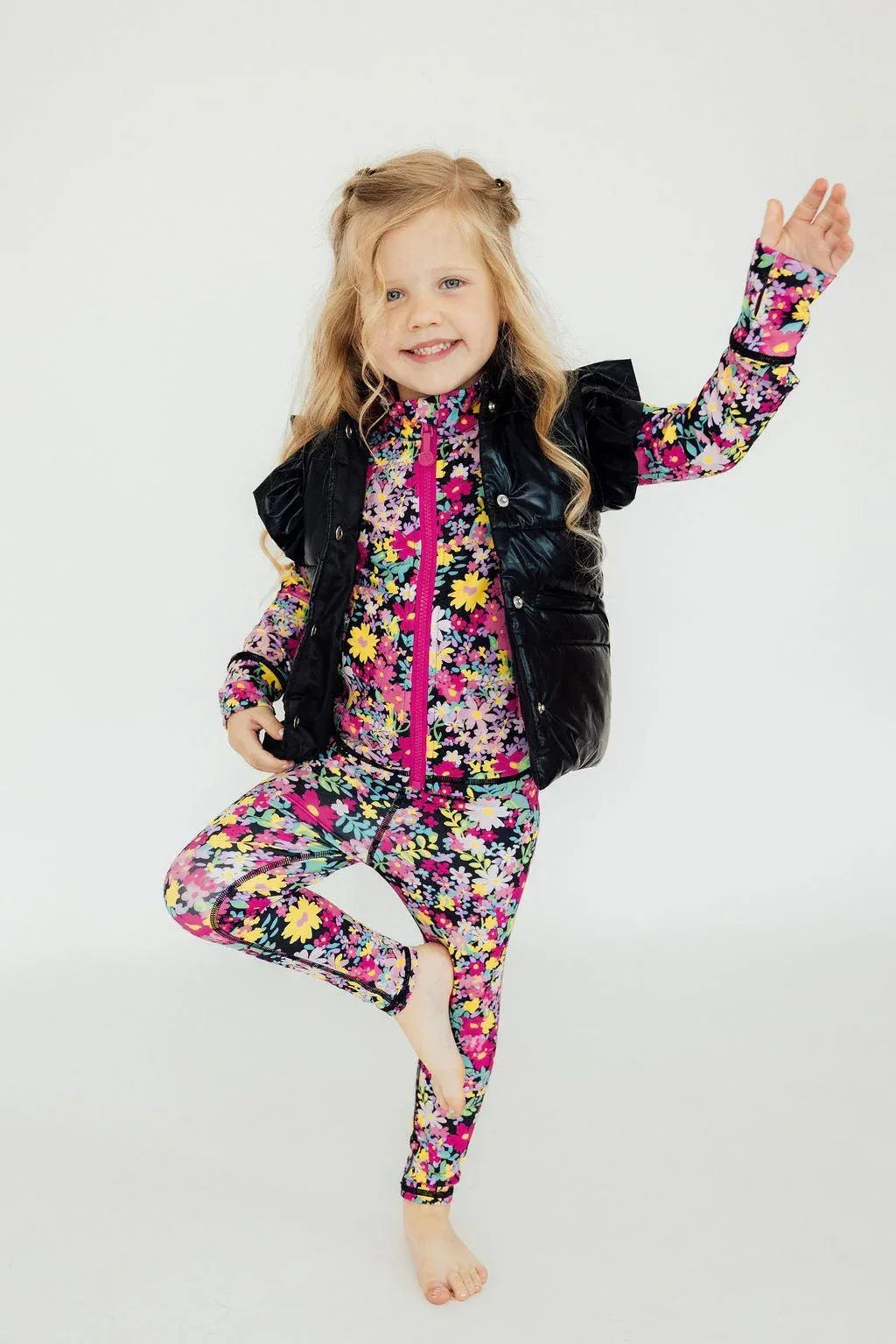 Black Checker Puffer Vest - Mila & Rose ® - Flyclothing LLC