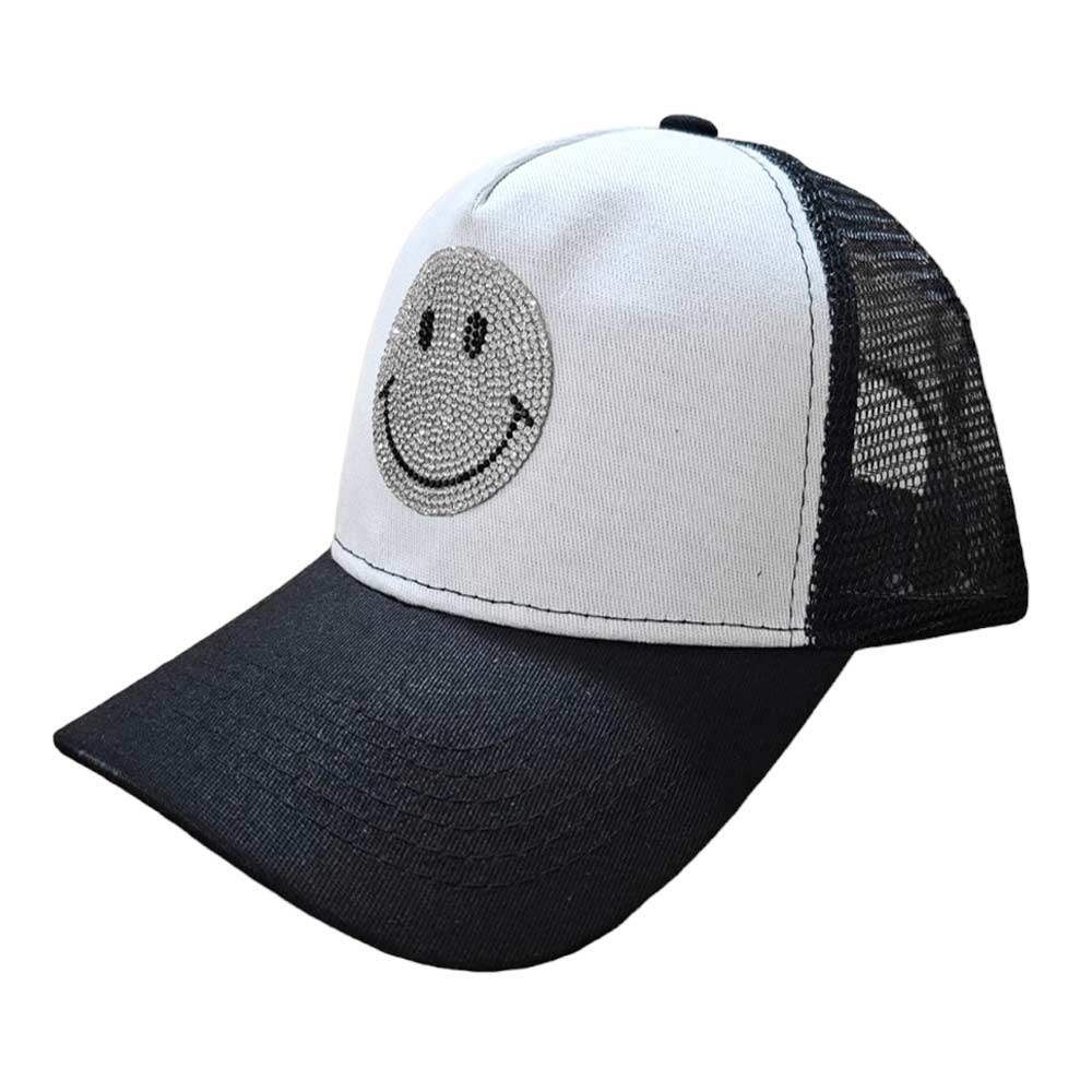 Bling Smile Accented Mesh Back Baseball Cap - Madeline Love - Flyclothing LLC