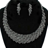 Crystal Rhinestone Round Collar Necklace - Madeline Love - Flyclothing LLC
