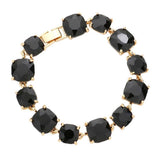 Cushion Square Stone Link Evening Bracelet - Madeline Love - Flyclothing LLC