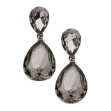 Glass Crystal Teardrop Evening Earrings - Madeline Love - Flyclothing LLC