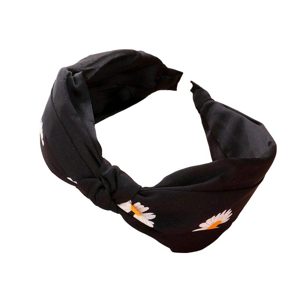 Daisy Flower Pointed Knot Burnout Headband - Madeline Love - Flyclothing LLC