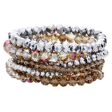 9PCS Faceted Bead Stretch Bracelets - Madeline Love - Flyclothing LLC
