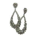 Crystal Bubble Cluster Teardrop Evening Earrings - Madeline Love - Flyclothing LLC