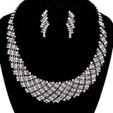 Crystal Rhinestone Round Collar Necklace - Madeline Love - Flyclothing LLC