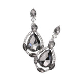 Crystal Rhinestone Teardrop Evening Earrings - Madeline Love - Flyclothing LLC