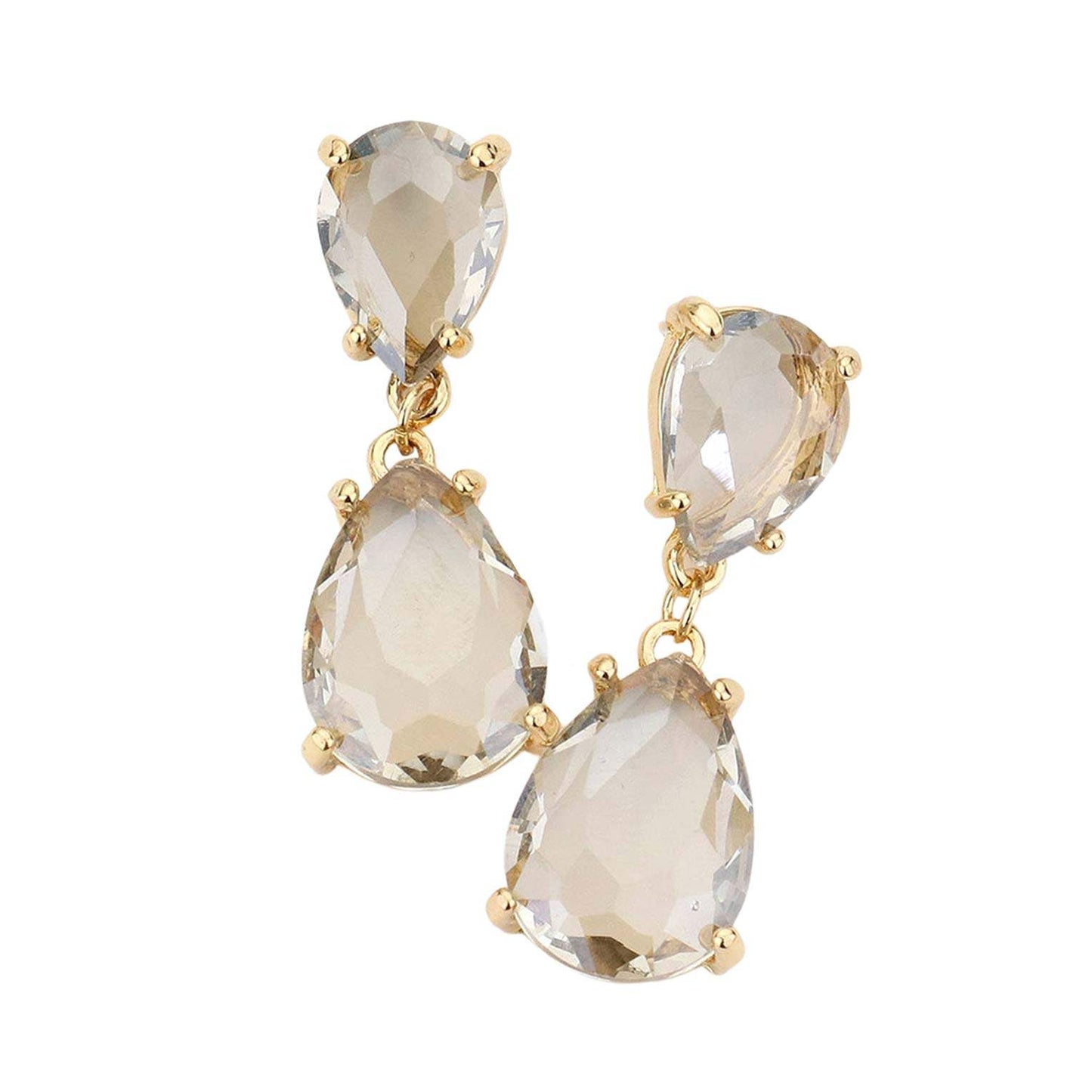 Double Teardrop Link Dangle Evening Earrings - Madeline Love - Flyclothing LLC