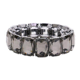 Emerald Cut Stone Stretch Evening Bracelet - Madeline Love - Flyclothing LLC