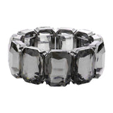 Emerald Cut Stone Stretch Evening Bracelet - Madeline Love - Flyclothing LLC