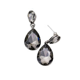 Glass Crystal Teardrop Dangle Earrings - Madeline Love - Flyclothing LLC