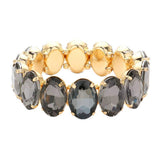 Oval Stone Stretch Evening Bracelet - Madeline Love - Flyclothing LLC