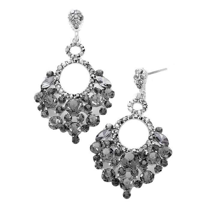Marquise Crystal Chandelier Statement Evening Earrings - Madeline Love - Flyclothing LLC