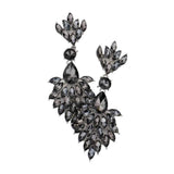 Teardrop Accented Marquise Stone Cluster Evening Earrings - Madeline Love - Flyclothing LLC
